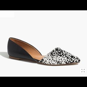 J. Crew Factory Calf Hair Leather D’orsay Flats